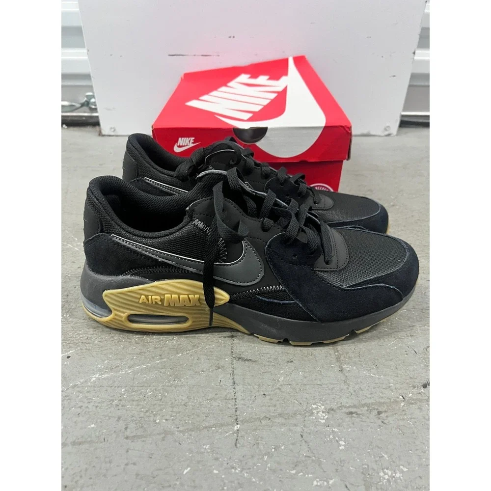 Nike Air Max Excee HV0928-010 Sneakers Mens US 10D Black Gum Suede Running Shoes